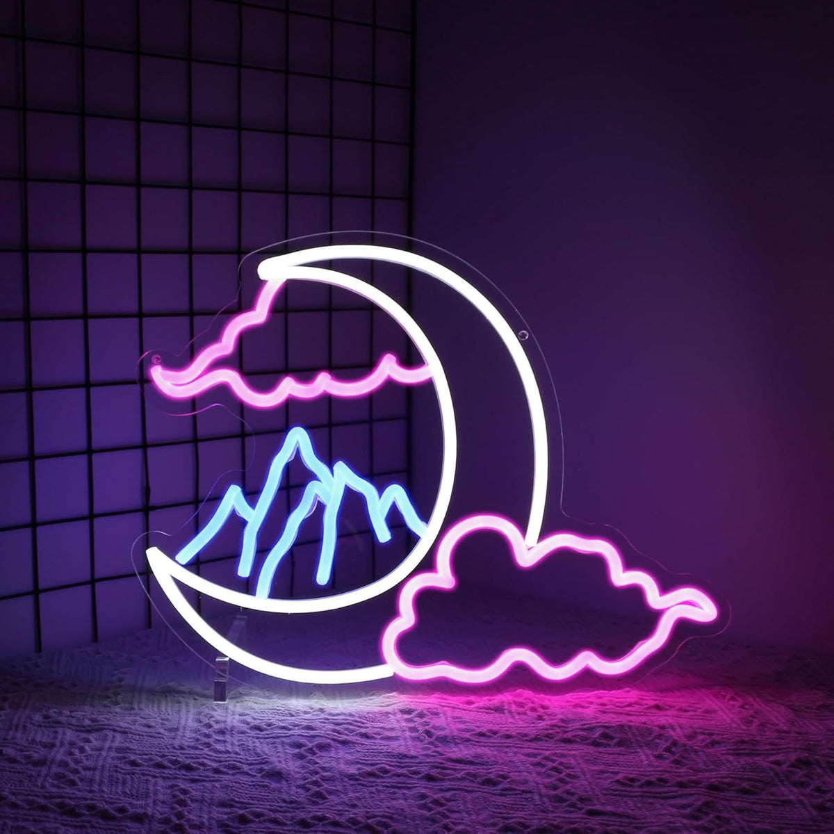 Moon Star Neon Wall Light