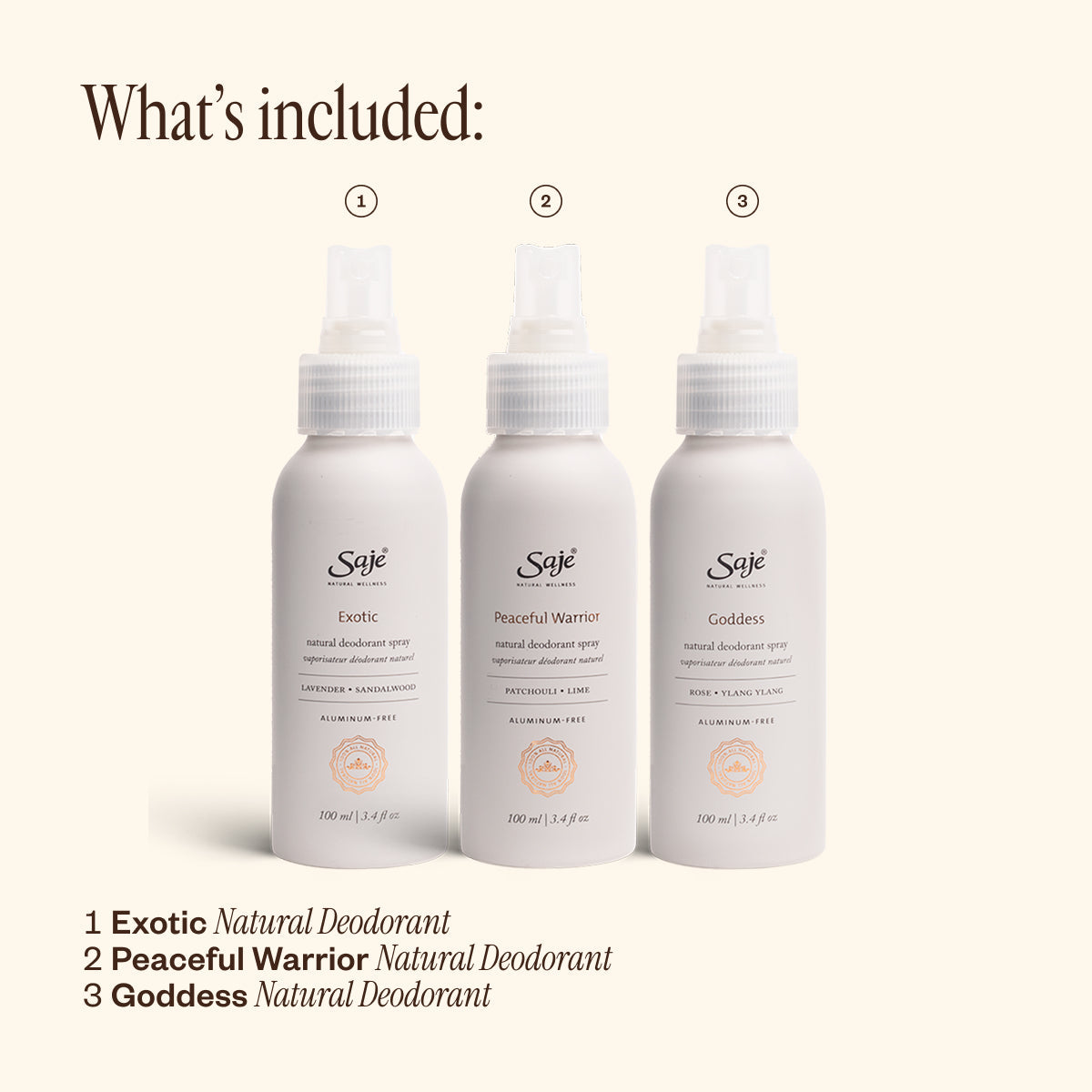 Natural Deodorant Trio