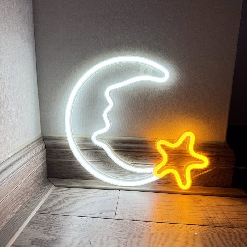 Moon Star Neon Wall Light 2