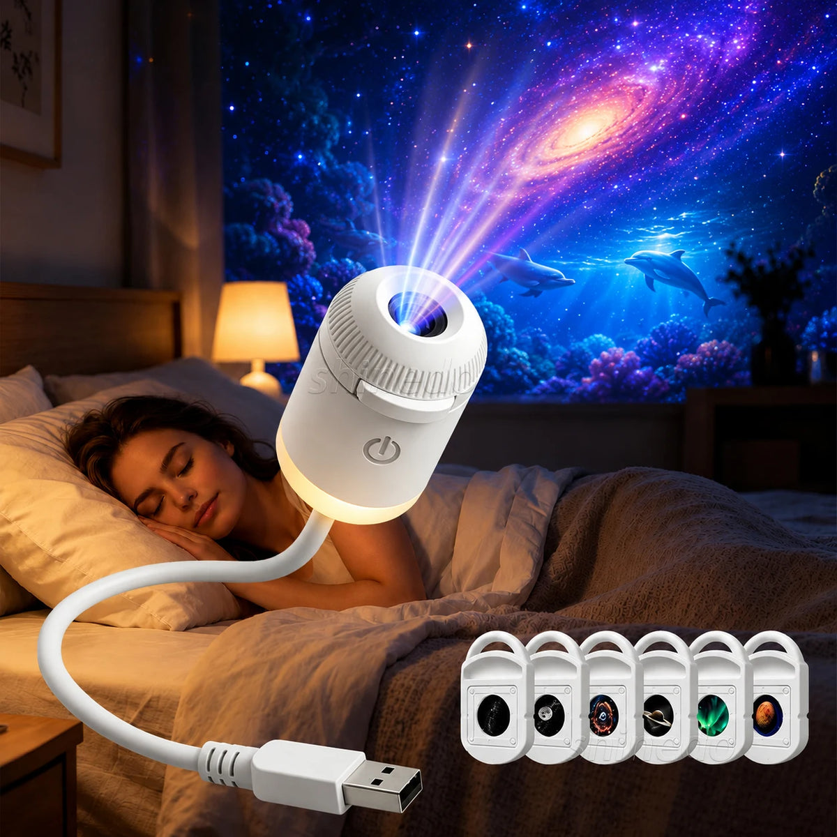 New Usb Powered Astronaut Galaxy Starry Projector Portable Mini